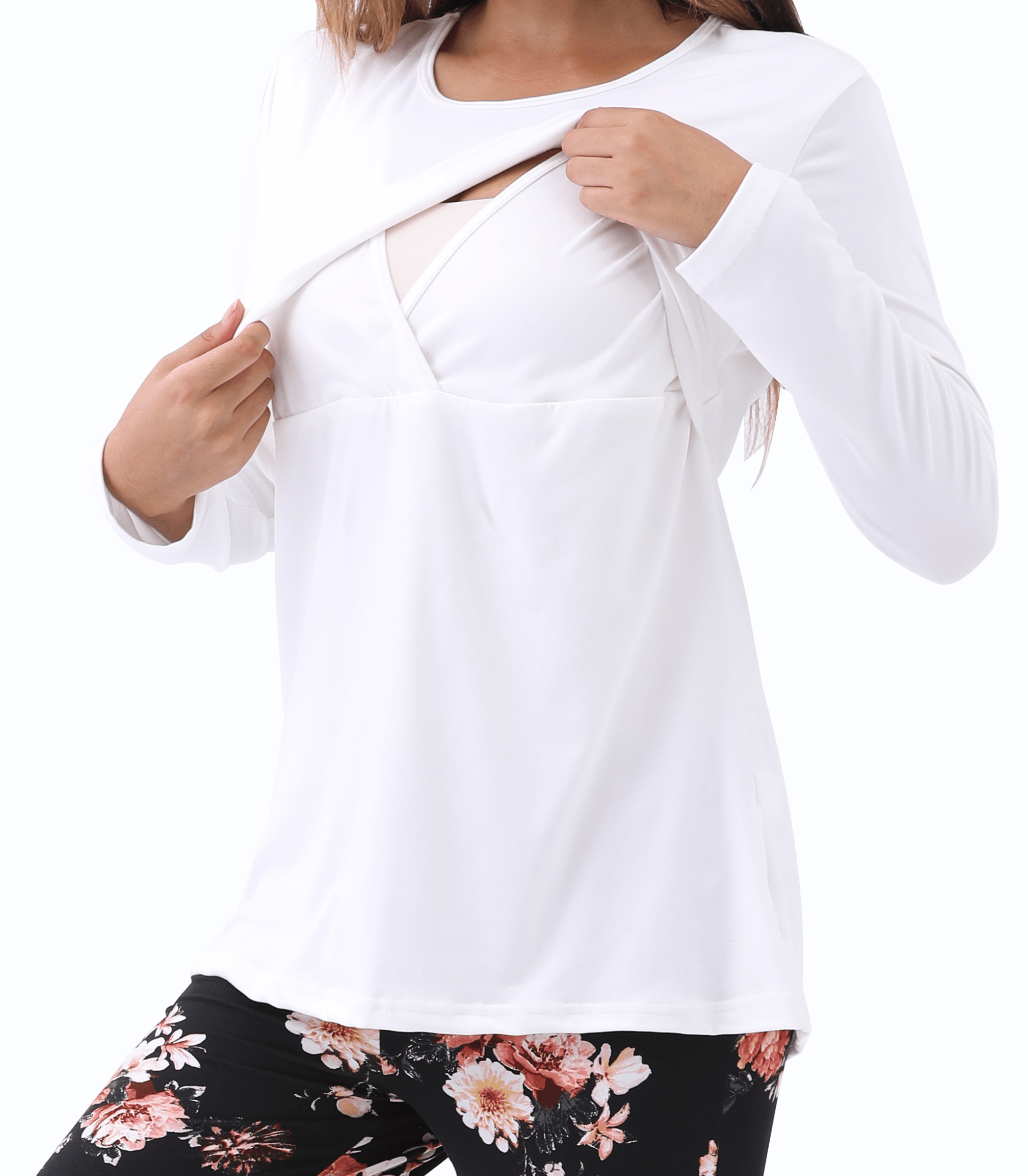 Long Sleeve Bump Friendly Nursing Pajama Set